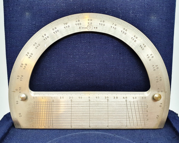 3 Vintage USSR Drawing PROTRACTOR Professional Engineering Architect Drafting Accessories 1956.jpg