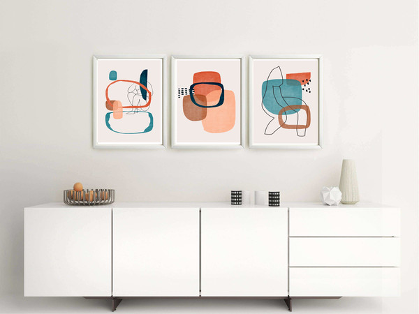 three modern abstract posters that can be downloaded and hung on the wall 3