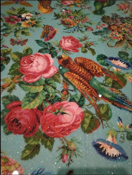 vintage bird embroidery scheme