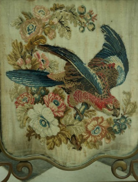 vintage embroidery blue bird