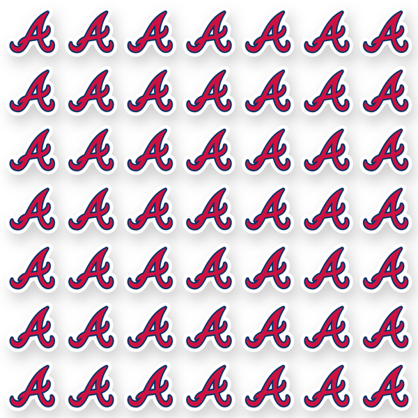 Atlanta Braves MLB Logo Sticker Set 49 pcs by 1 inches Car T - Inspire  Uplift