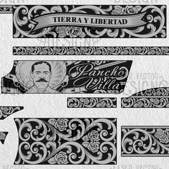 VECTOR DESIGN Kimber custom ll Emiliano Zapata and Pancho Villa 2.jpg