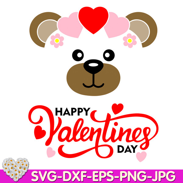 Valentine's Bear SVG. PNG. Heart. Cricut Cut Files 