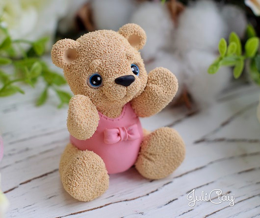 Silicone mold 3d Bear-baby for soap, candles, gypsum, choco