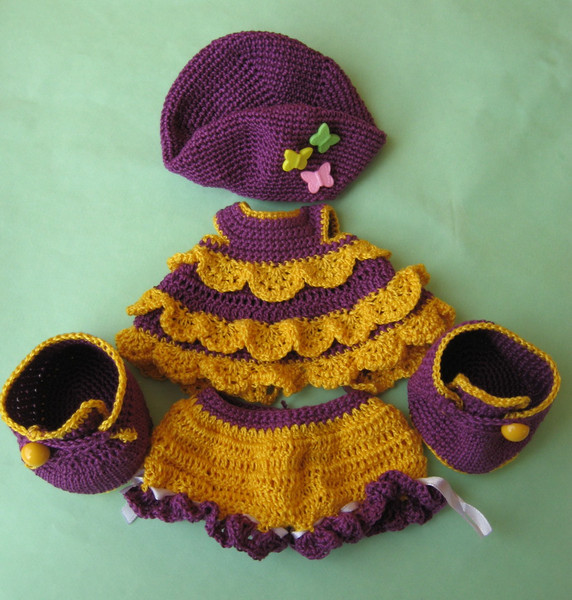 Outfit for Little Beer eng crochet pattern by Strakovskaya