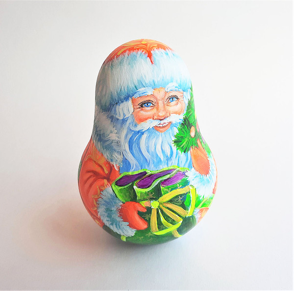 ded moroz russian christmas roly poly doll