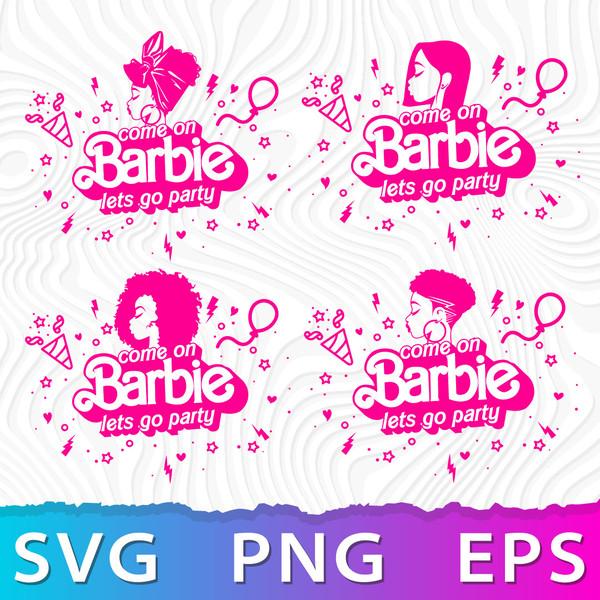 Come On Barbie Let's Go Party SVG, Black Barbie PNG, African - Inspire  Uplift