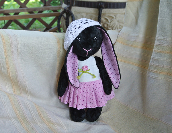 Black rabbit handmade toy.JPG