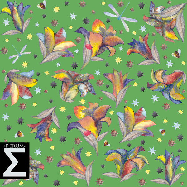 digital pattern printing flowers stars textile clothers home decor acsessories green fabric diy