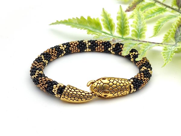 Bead crochet kit, DIY snake bracelet kit, DIY beaded bracele - Inspire ...