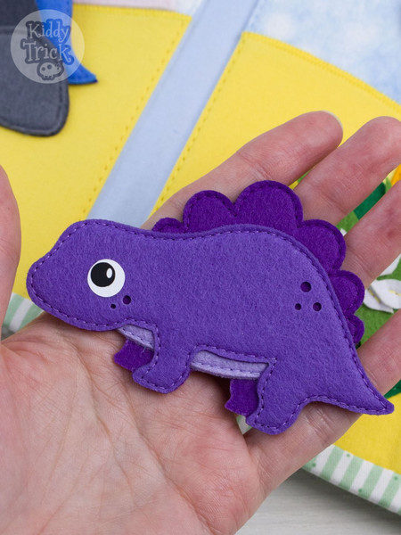 purple felt dinosaur