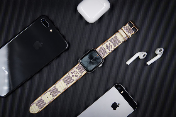 Custom Made Luxury L.V Original Leather Apple Watch Band for - Inspire  Uplift