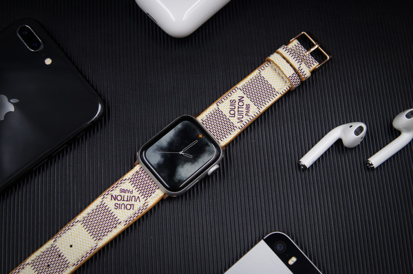 Custom Made Luxury L.V Brown Leather Apple Watch Band for Ap - Inspire  Uplift