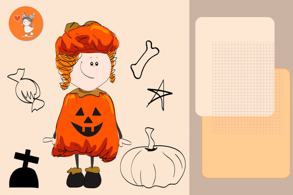 GIRL IN A PUMPKIN COSTUME FOR HALLOWEEN cover.jpg