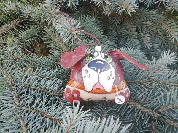 basset hound Christmas ornament