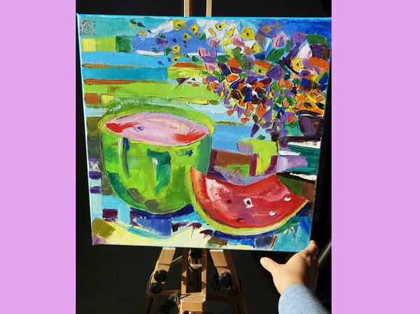 watermelon oil painting fruit original art food  -26.jpg