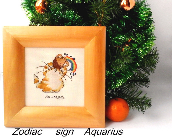 Milestone Birthday Sign Aquarius, Kids Cat Décor, Zodiac Art Aquarius, Funny Girl Décor,  Zodiac Gifts Aquarius, Wall Baby Room.jpg