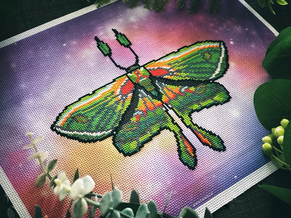 Night Insect Counted Cross Stitch Pattern