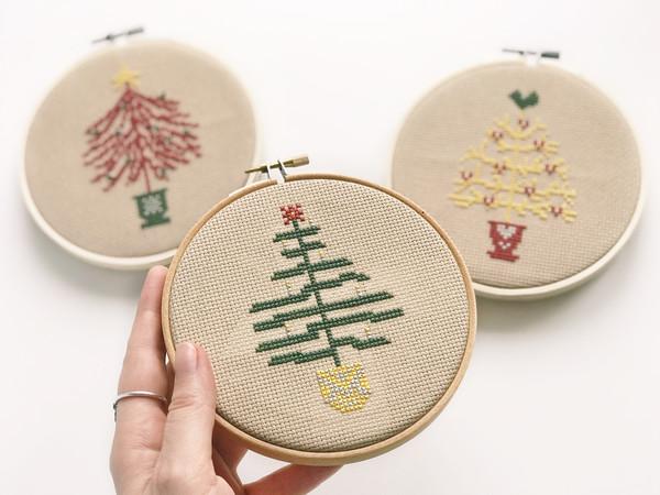 Christmas Trees Embroidery