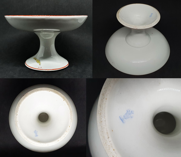 10 Vintage propaganda porcelain Candy Bowl REAPER from tea set USSR 1920s.jpg