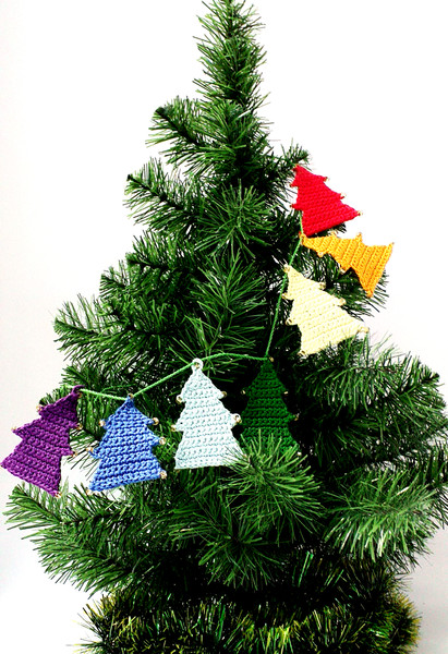 Rainbow Christmas Tree Garland. Christmas Tree Ornament. Rainbow Wall Hanging. Pride Rainbow Gift. LGBT Christmas.jpg