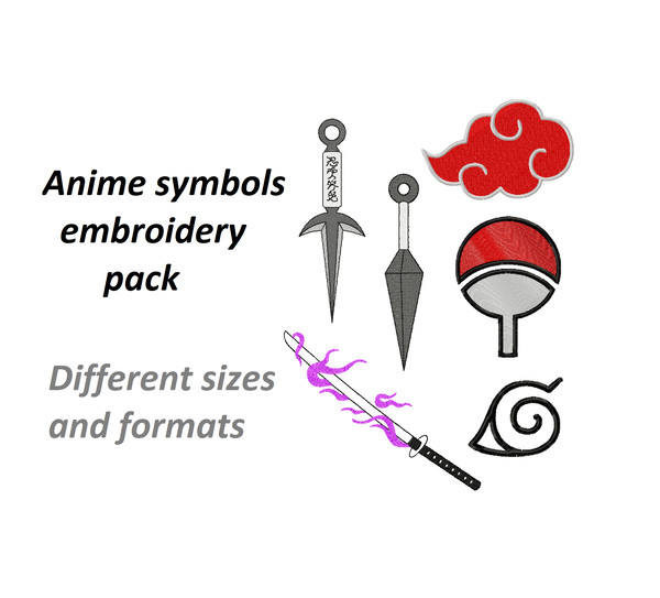 anime naruto machine embroidery design designs pack