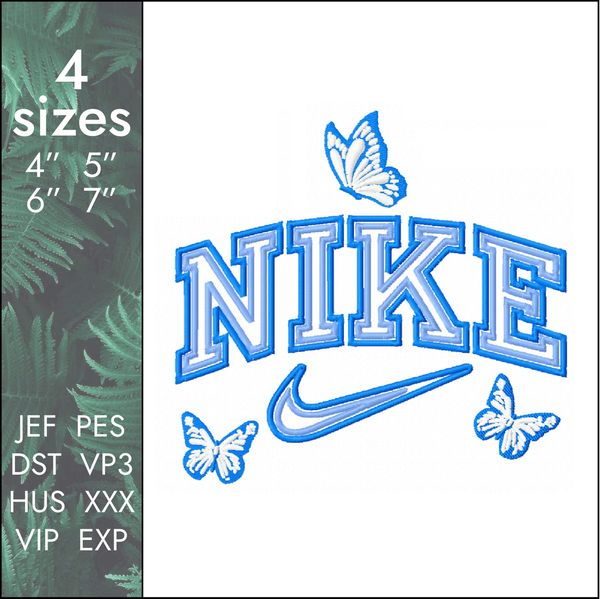 compromiso mineral puede Nike Butterfly Embroidery Design, custom butterflies logo - Inspire Uplift