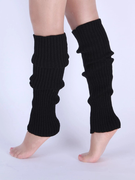 Black leg warmers womens crochet Dance Ballet Fashion Knee