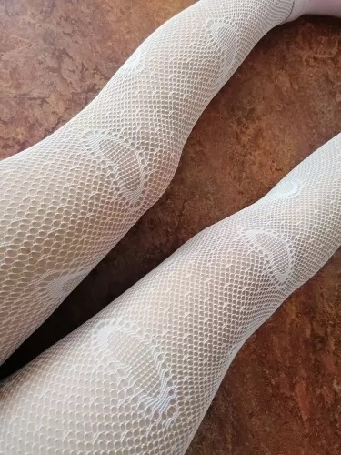 Buy White Tights Womens Hearts Fishet Mesh Pantyhose Lace - Inspire Uplift