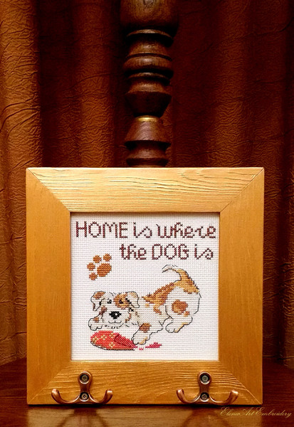 Dog Lover Birthday Gift, Key Holder For Wall Handmade, Finished Framed Embroidery, Dog Mom Gift, Pet Parent Gifts, Key Hanger Dog, New House Gift.jpg