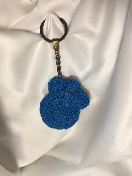 Amigurumi-Crochet-blue-cat-paw-number-2-Handmade-key-bag-photo-2.JPG