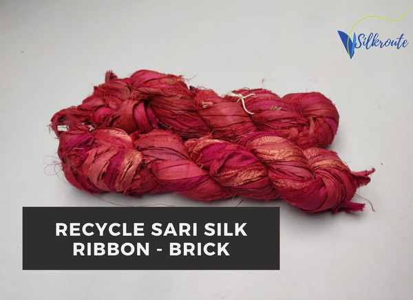 Sari silk Ribbon - Brick - SilkRouteIndia (2).png