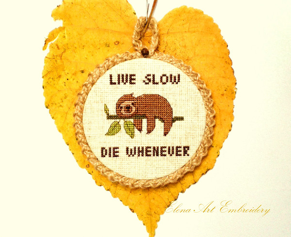 Hanging Sloth Wall Art, Motivational Quotes, Baby Sloth, Sloth Lover Gifts.jpg