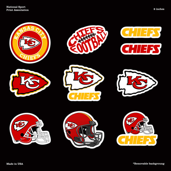 Kansas City Chiefs NFL Football Helmet Logo Car Bumper Sticker-9