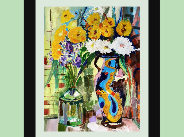 vase oil paintig still life original art bouquet .jpg