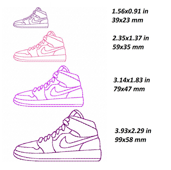 nike air force sneakers shoe machine embroidery designs one line