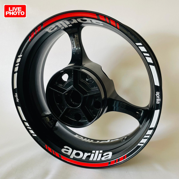 Aprilia wheel decals motorcycle rim tape wheel stickers set