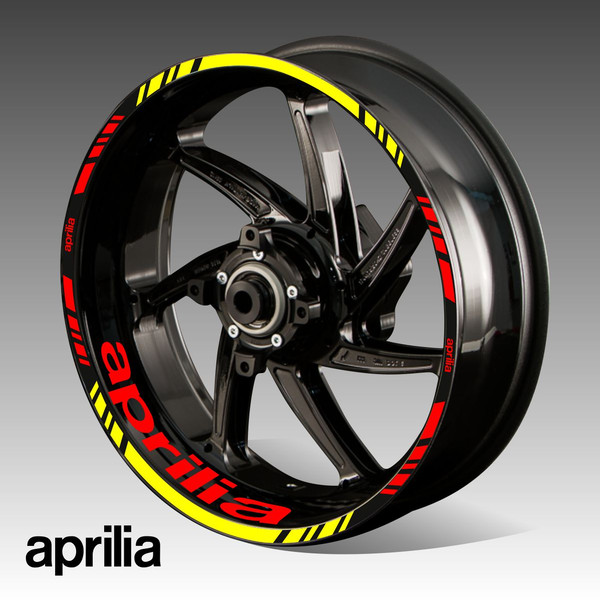 Aprilia wheel decals motorcycle rim tape wheel stickers set - Inspire Uplift