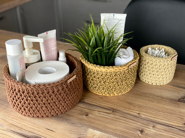 Medium towel toilet paper cosmetic basket holder box, Bathro - Inspire  Uplift