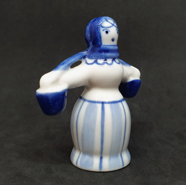 2 USSR Vintage GZHEL Porcelain GIRL WATER CARRIER Hand Painted Figurine 1980s.jpg