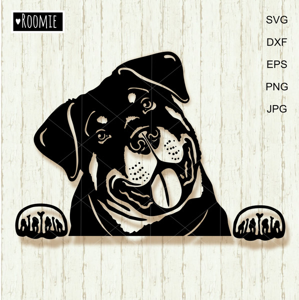 Rottweiler-peeking-dog-black-and-white-Clipart.jpg