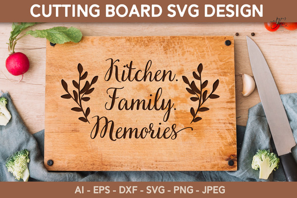 Cutting board SVG for Cricut Glowforge Kitchen svg dxf png By PaperJamLab