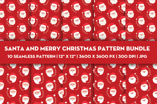 Santa and Merry Christmas pattern bundle cover.jpg