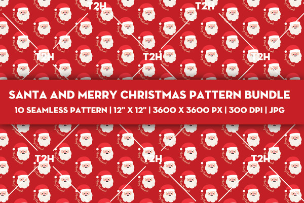Santa and Merry Christmas pattern bundle cover 1.jpg