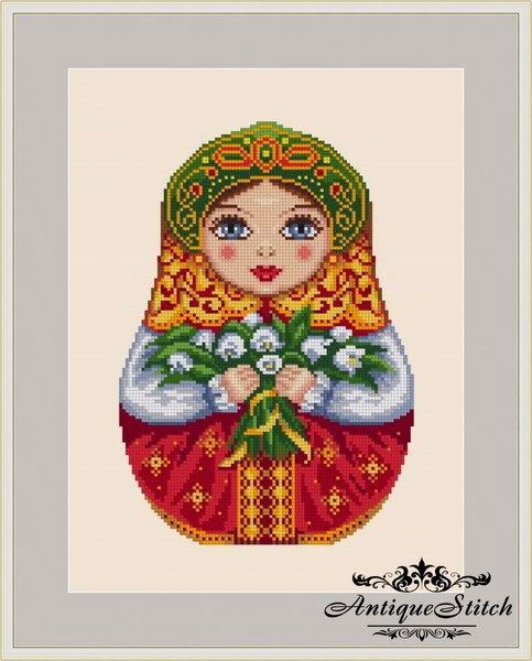 Matryoshka-Spring-cross-stitch-pattern