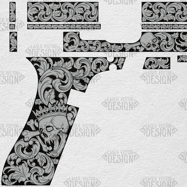 VECTOR DESIGN Glock 22 gen 4 Skull with crown and scrolls 2.jpg