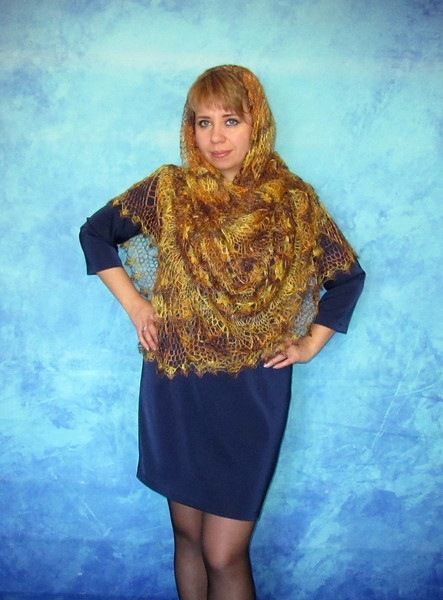analogie breed George Eliot Gold warm Russian shawl,Crochet wool wrap,Bridal stole,Cape - Inspire Uplift