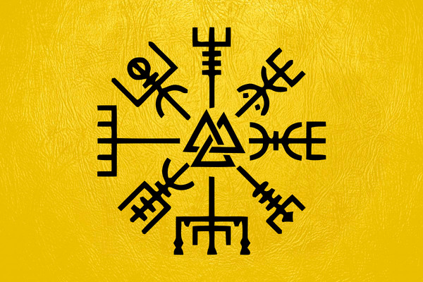 Vegvisir Compass Valknut Viking Symbol Sticker
