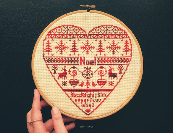Noel Snowflakes Christmas Trees Birds Deers Hearts Alphabet Ornaments Cross Stitch