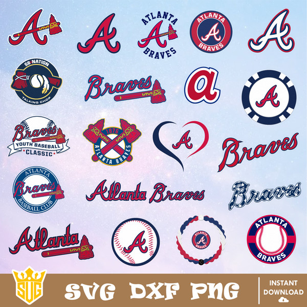 Atlanta Braves SVG, MLB Team SVG, MLB SVG, Baseball Team Svg
